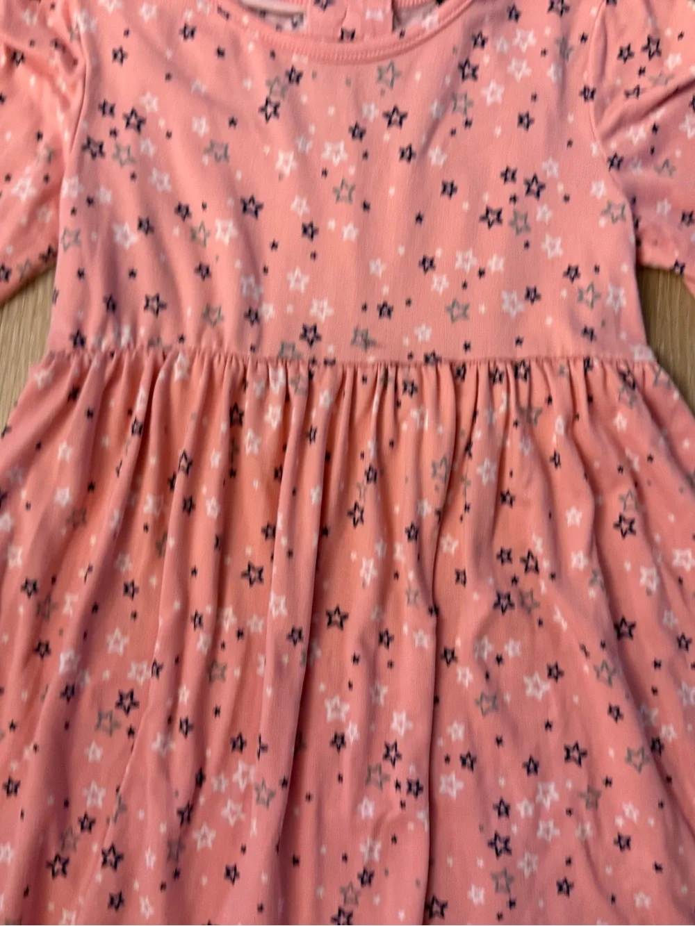 Picapino Girl's Size 4T Star-Print Long Sleeve Twirl Dress - Casual Everyda